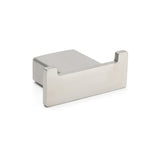 Brushed Nickel SUS Square Robe Hook Clothes Towel Holder Hanger Wall Mounted Kit