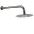 WELS Gun Metal Round 8" Rain Shower Head 400mm Straight Wall Mounted Arm Bath Set