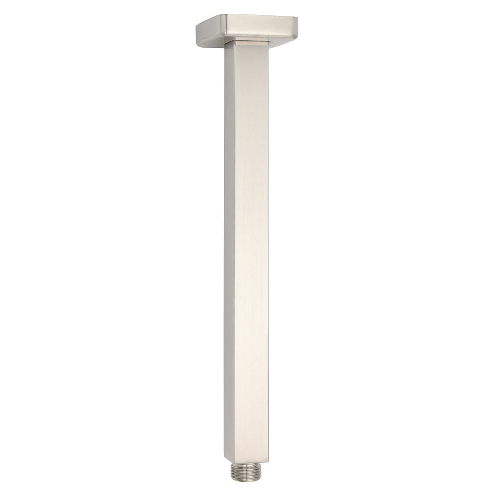 Shower Component 30cm Long Ceiling Extension Dropper Arm Brass Brushed Nickel Square