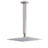 Brushed Nickel Square 10" Rain Shower Head 300mm Brass Ceiling Dropper Arm Set