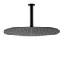 Matt Black Round 16" Extra Large Rain Shower Head 300mm Ceiling Dropper Arm Set
