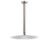 Brushed Nickel Round 10" Shower Rain Head + 300mm Brass Ceiling Dropper Arm Set