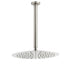 Brushed Nickel Round 12" Shower Rain Head + 300mm Brass Ceiling Dropper Arm Set