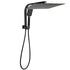 WELS Matt Black Dual Set 16" Extra Large Shower Head 3 Modes Handheld Gooseneck Arm Diverter