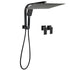 Matt Black 2in1 Set 16" Large Shower Head 3 Modes Handheld Gooseneck Arm Twin Taps Set