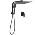 Matt Black Twin Set 16" Extra Large Shower Head 3 Modes Handheld Gooseneck Arm Wall Mixer