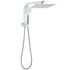 WELS Dual 10" Square Rain Shower Head Handheld Spray Diverter Wall Arm Set