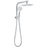 WELS 10" Rain Shower Head Handheld Sliding Rail DIY Twin Set Chrome Round