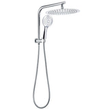 2in1 Large Round 12" Shower Head 3 Mode Handheld Gooseneck Arm Diverter Set Drill Free