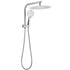 2in1 Large Round 12" Shower Head 3 Mode Handheld Gooseneck Arm Diverter Set Drill Free