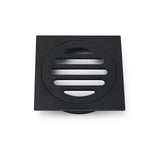 Matt Black Stainless Steel 85x85mm Small Square Shower Grate Floor Drain 72mm Outlet