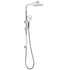 Chrome Round 8" Rainfall Shower Head 3 Modes Handheld Rose Silde Rail Twin Set