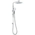WELS Chrome 9" Rain Shower Head 3 Modes Handheld Rose Slide Rail Set Diverter