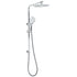 250mm Rain Shower Head Round Handheld Sliding Rail Diverter Arm 2in1 Set Chrome
