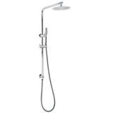 Bathroom Round 8" Rain Shower Head Single Mode Brass Handheld Spray Rail Arm Set