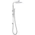 WELS 2 In 1 Shower Head Set Sliding Rail 3 Mode Handheld Arm 10" Round Chrome