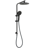 Matt Black 2in1 Round 9" Rainfall Shower Head & 3 Modes Handheld Silde Rail Set