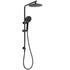 Matt Black 2in1 Round 9" Rainfall Shower Head & 3 Modes Handheld Silde Rail Set