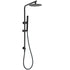 Matt Black Round 8" Rain Shower Head 3 Mode Handheld 2 in 1 Wall Arm Set