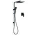 Dual Shower Square Large 12" Rainfall Head 3 Modes Handheld Wall Rail Mixer Matt Black