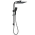 2in1 Shower Set Matt Black 12" Rainfall Head 3 Modes Handheld Silding Rail Combo