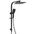 Matt Black Square 2in1 Shower 10" Rain Head 3 Modes Handheld Silde Rail Arm Set