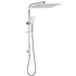 WELS Dual Square Shower Set Large 16" Rain Shower Head 3 Function Handheld Rail Arm