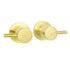 Brushed Gold Brass 1/4 Turn Round Hot Cold Tap Wall Set For Shower Vanity Spout