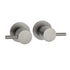 Gun Metal Grey Brass 1/4 Turn Round Hot Cold Tap Wall Set For Shower Vanity Spout