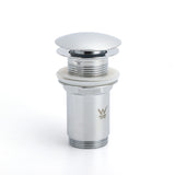 Chrome Round Basin 32mm Pop Up Brass Waste Plug Non Overflow Extension Length Drain Kit