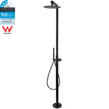 WELS Matte Black 316SUS Dual Shower Set Outdoor Bath System Rainfall 10" Head