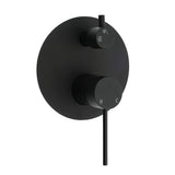 Stainless Steel Black Round Shower Mixer Diverter Lead Free Healthy For Bath Set