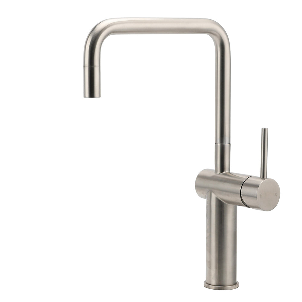 WELS 6L/m Kitchen Laundry 360º Swivel Sink Mixer Faucet Tap Spout Brushed Silver