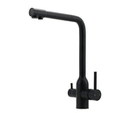 Matt Black 3 Ways Kitchen Mixer Tap Pury Water Sink Faucet 360 Swivel Spout Outlet