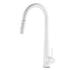 Matte White 2 Modes Spray Kitchen Mixer Pull Out Sink Tap Laundry Swivel Faucet