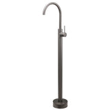 Gun Metal Bathroom Free Standing Hot Cold Water Mixer Tap Bath Tub Filler Spout
