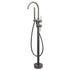 Gun Metal Bathtub Mixer Tap Free Standing Faucet Spout With Handheld Shower Set