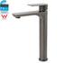 WELS Gun Metal Grey Round High Rise Basin Mixer Bathroom Vanity Faucet Tapware