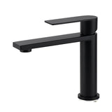 WELS Matt Black Square Short Basin Mixer Vanity Sink Faucet Laundry Spout Tap