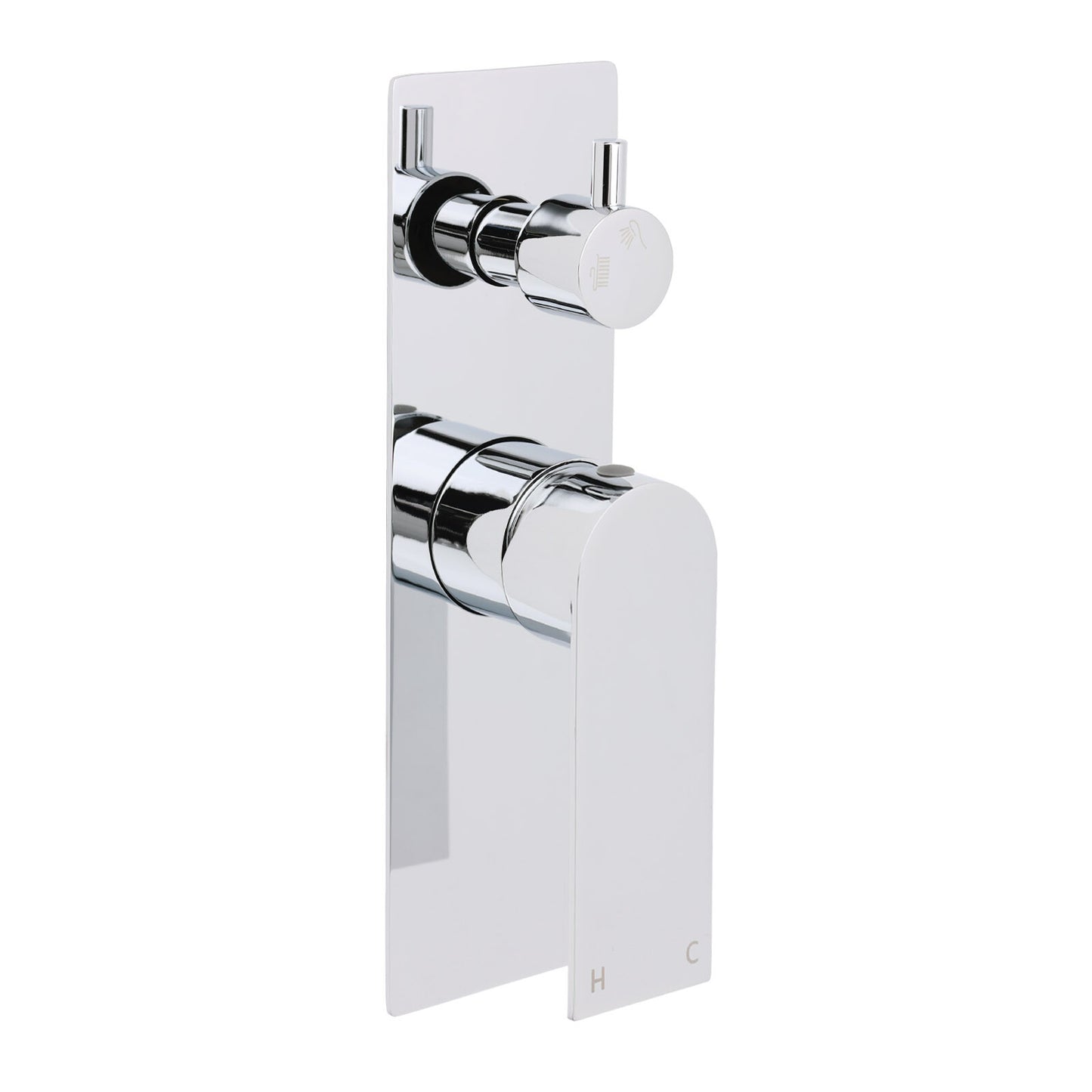 Watermark Chrome Square Shower Mixer Diverter Tap Valve For Shower Combo Spout
