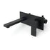 Matt Black Basin Mixer Bathroom Tub Faucet Wall Mount Tap Hot Cold Water Spout