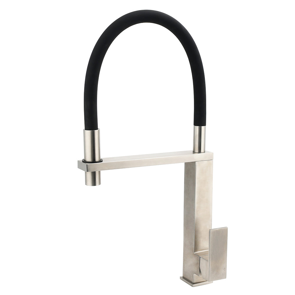 WELS 6.0L/m Chrome Kitchen Sink Basin Mixer Swivel Faucet Tapware Pull Out Spout