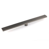 Gun Metal Stainless Steel 600mm Strip Fence Shower Grate Floor Drain 50mm Waste