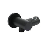 Matt Black Brass Hand Shower Bracket Swivel Holder Wall Elbow Connector Water Inlet Kit