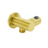 Brushed Gold Brass Handheld Shower Swivel Bracket Holder Water Inlet Elbow Connector Kit