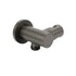 Gun Metal Grey Handheld Shower Head Swivel Bracket Holder Water Inlet Elbow Connector