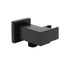 Matt Black Square Water Inlet Shower Head Bracket Adjustable Holder Wall Elbow Connector