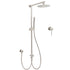 WELS Brushed Nickel Round 8" Rain Head Shower 1 Mode Handheld Sliding Rail Mixer 2in1 Set