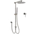 WELS Gun Metal 2in1 Round Shower Set 10" Rain Head Metal Handheld Sliding Rail Small Face Mixer