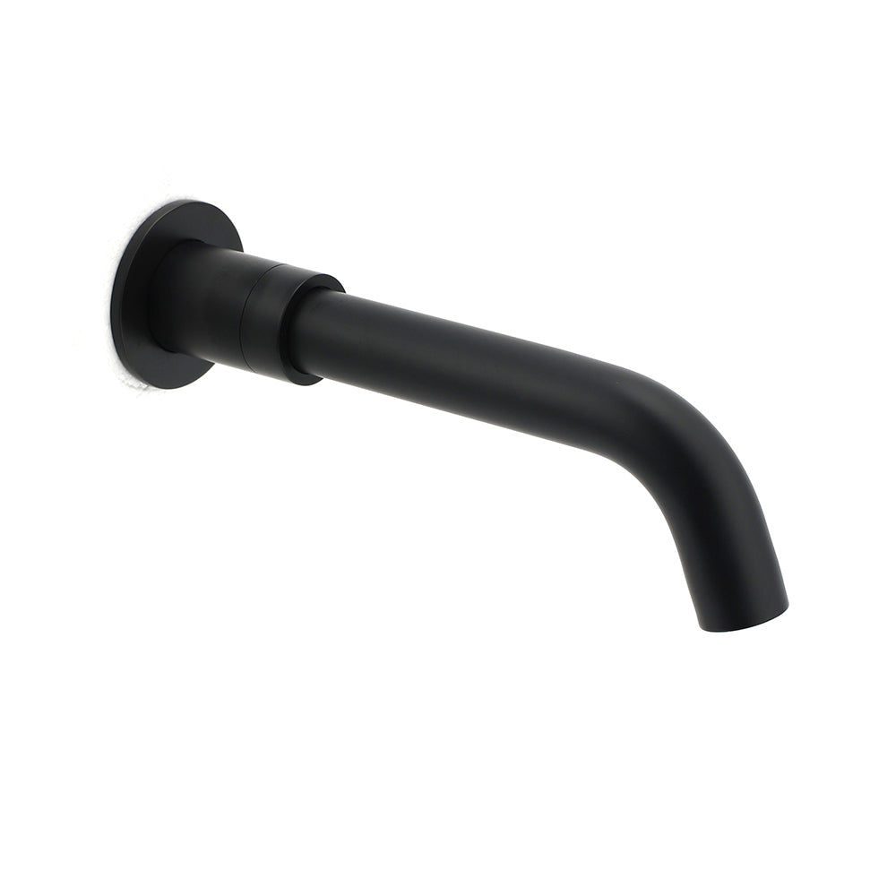 Matt Black Round Wall Mount Basin Faucet Bubble Water Outlet Bath Tub Spout Set
